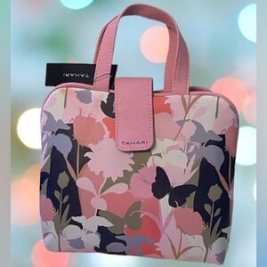 Tahari Floral Travel Bag with a bonus Bottle NWT